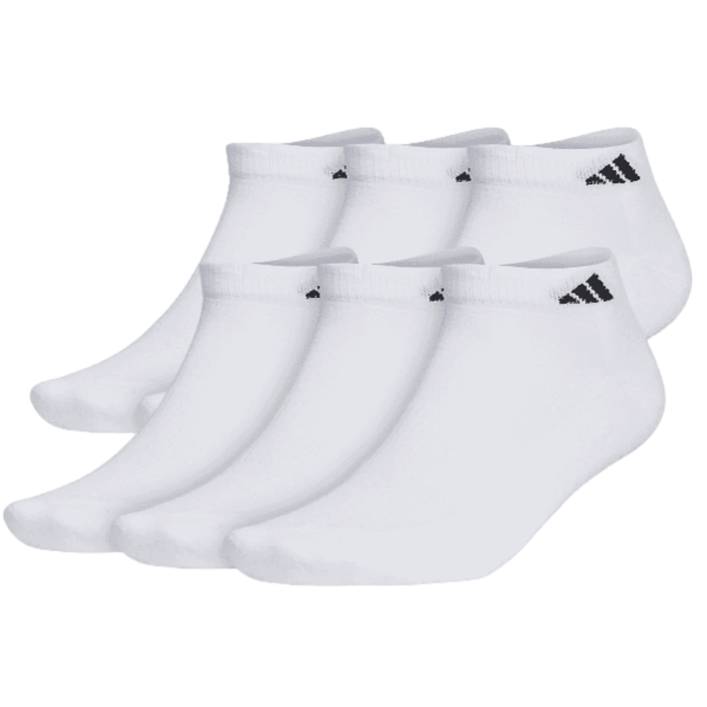 Adidas Athletic Cushioned Low-Cut Socks (6 pk) - White