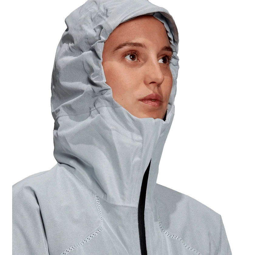 Adidas Terrex Primeknit Womens Rain Jacket - Grey - Image 4