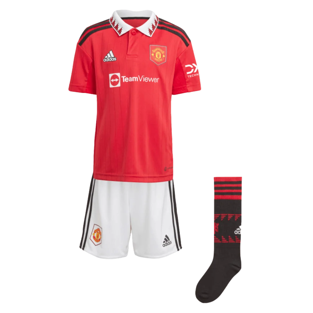 Adidas Manchester United 22/23 Little Kids Home Mini Kit
