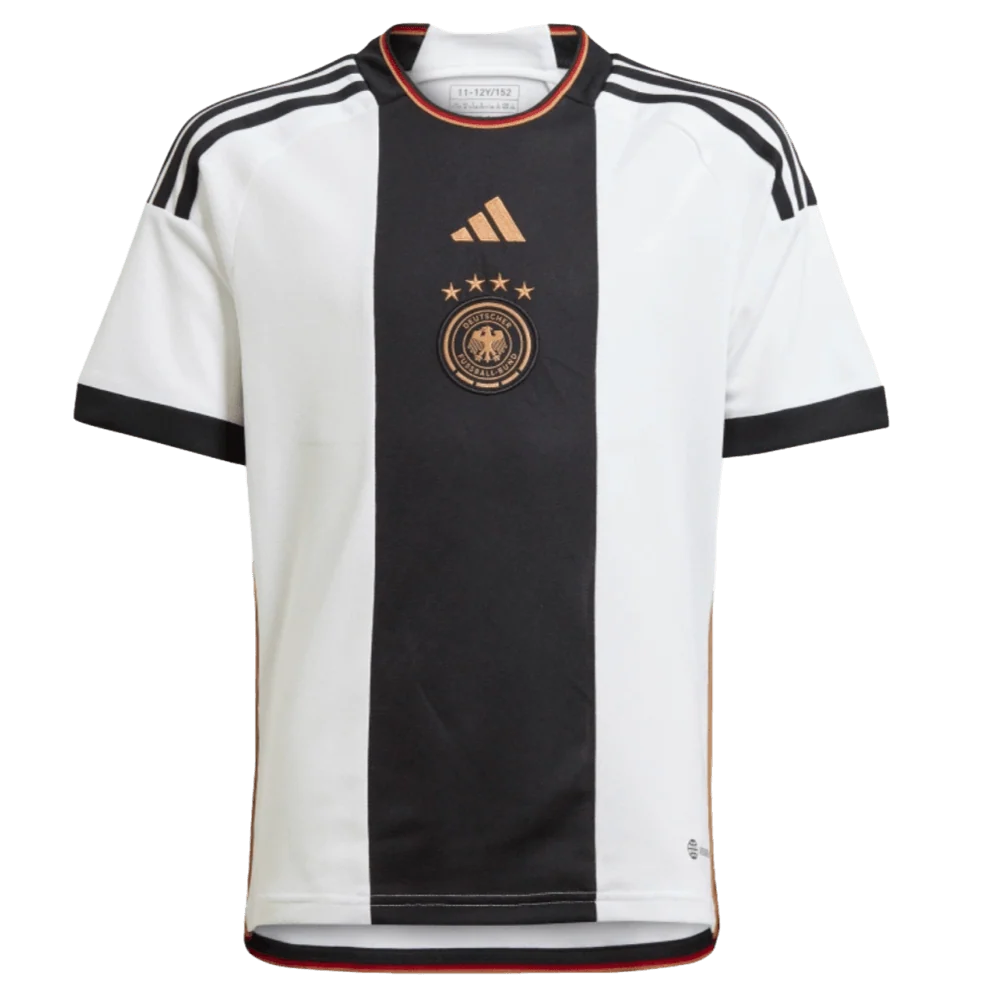 Adidas Germany 2022 World Cup Youth Home Jersey