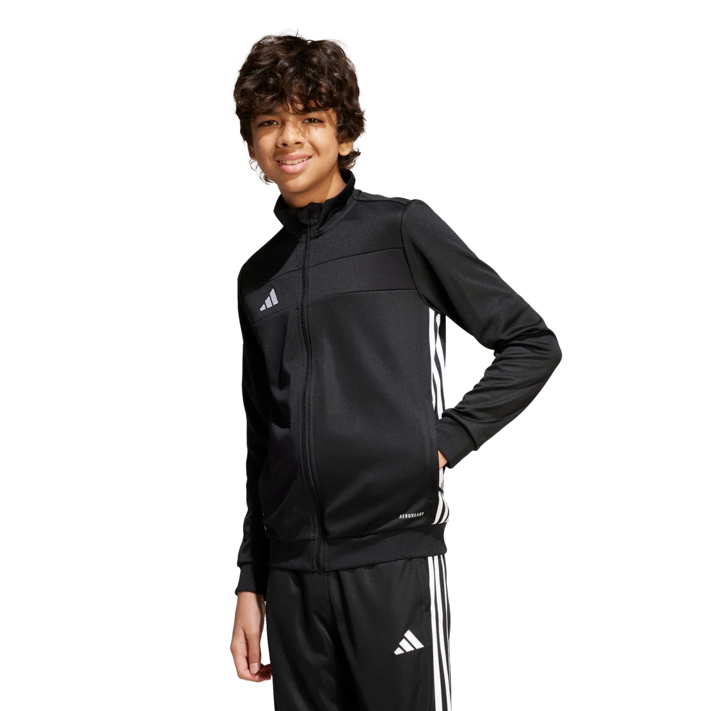 Adidas Tiro 25 Essentials Youth Training Jacket - Black - Image 2
