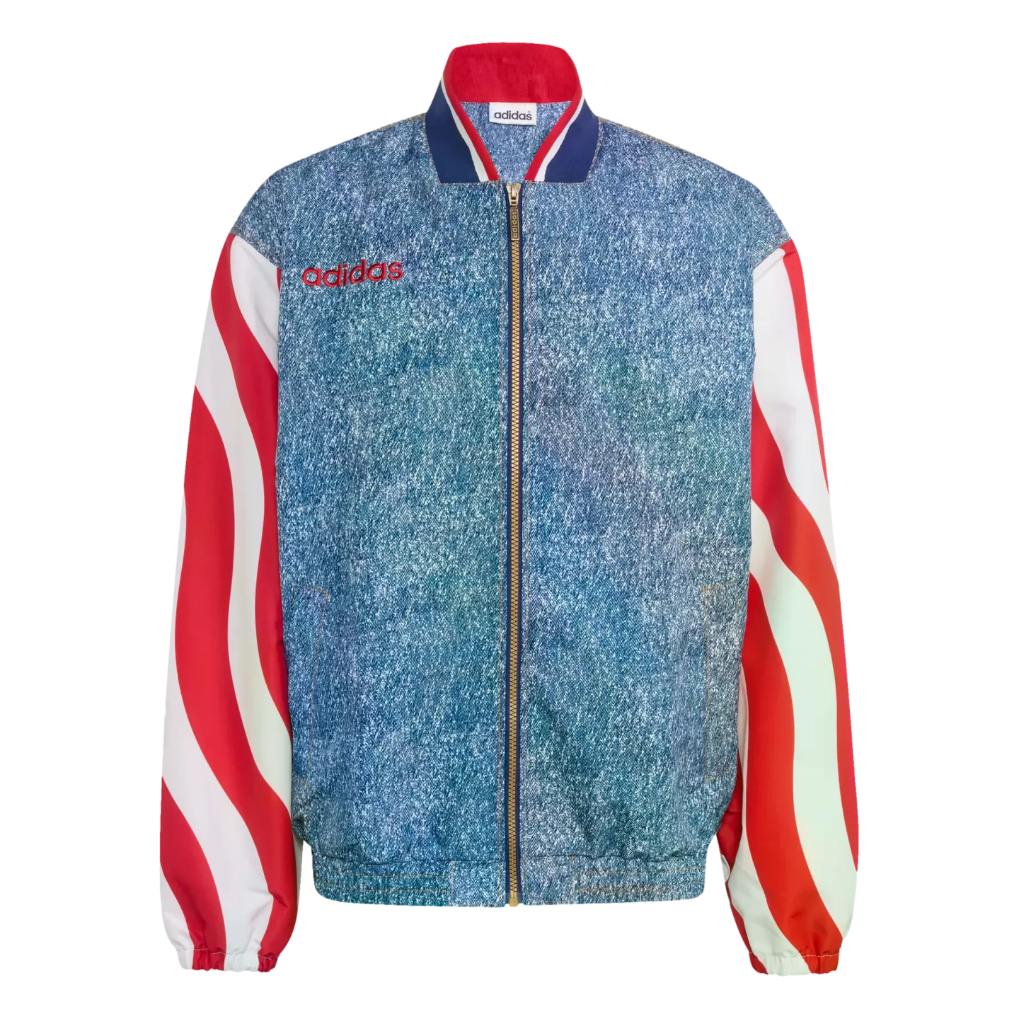 Adidas USA Denim Graphic Track Top Jacket