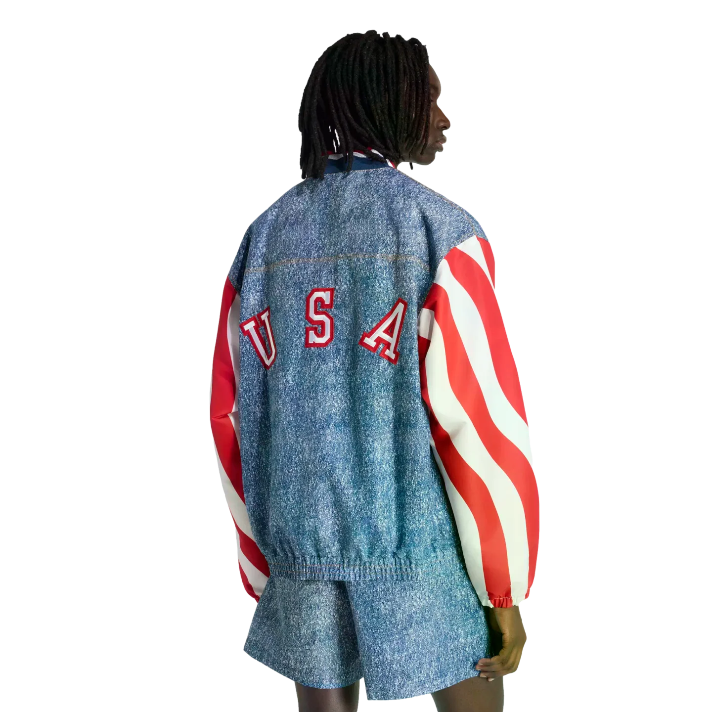 Adidas USA Denim Graphic Track Top Jacket - Image 3