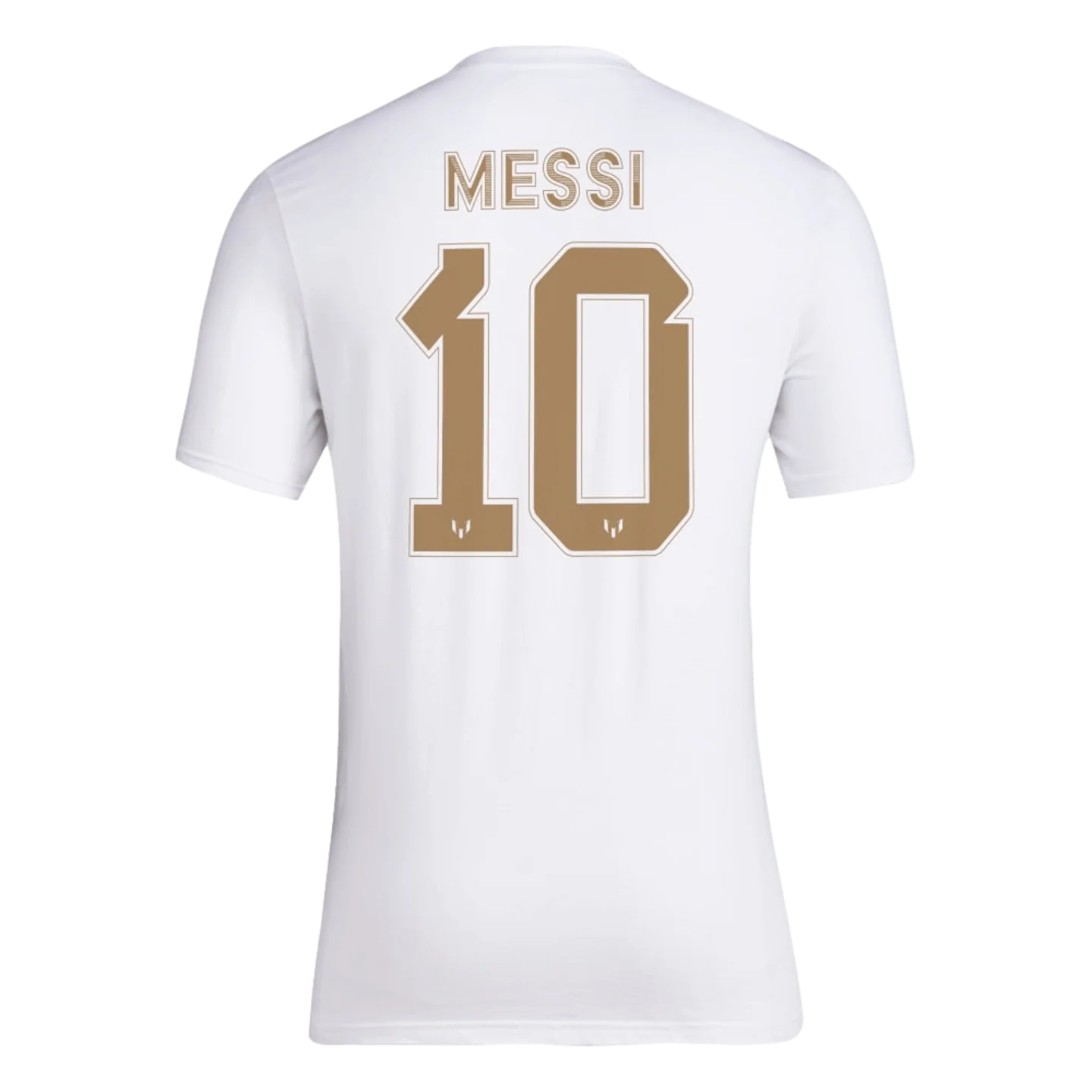 Adidas Messi Gold Name and Number Tee - Image 2