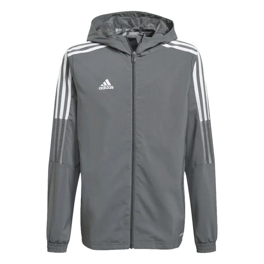 Adidas Tiro 21 Youth Windbreaker Jacket - Grey