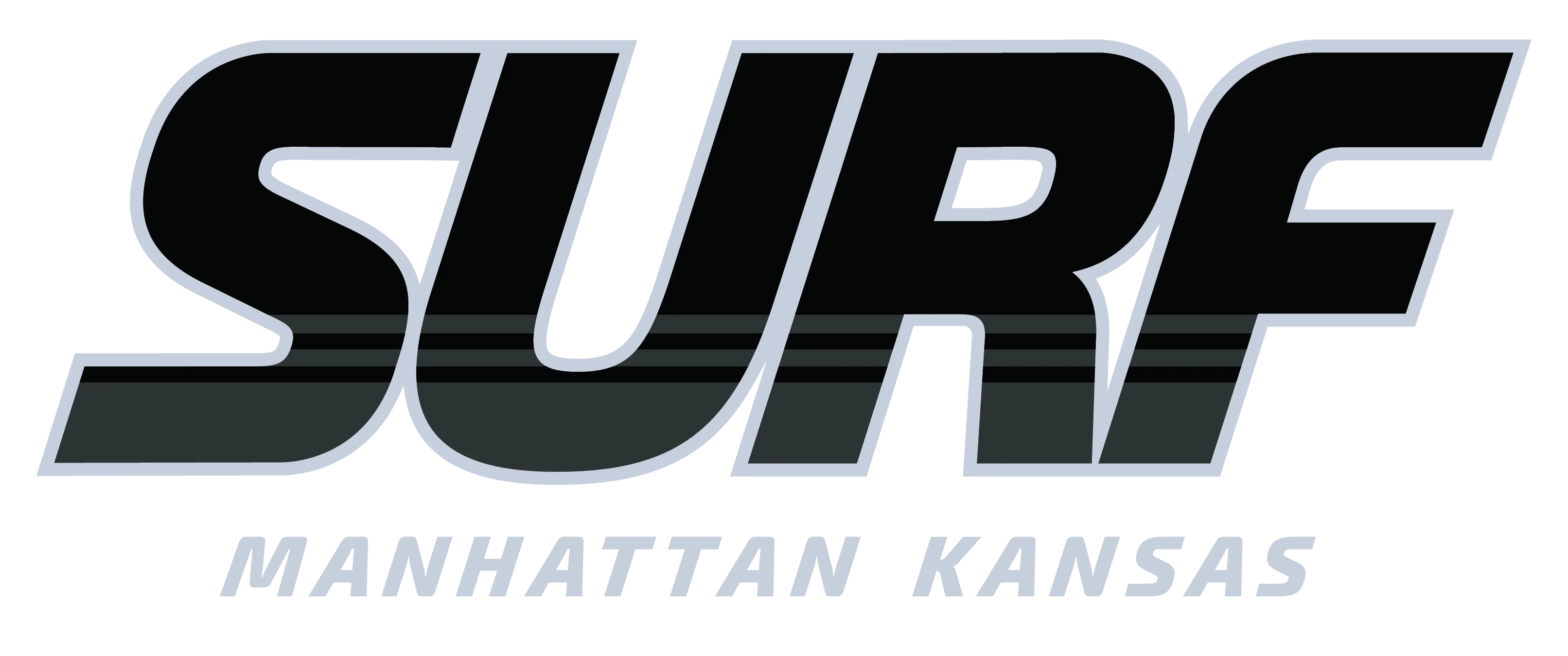 Black "Surf" Front Center Chest Manhattan KC