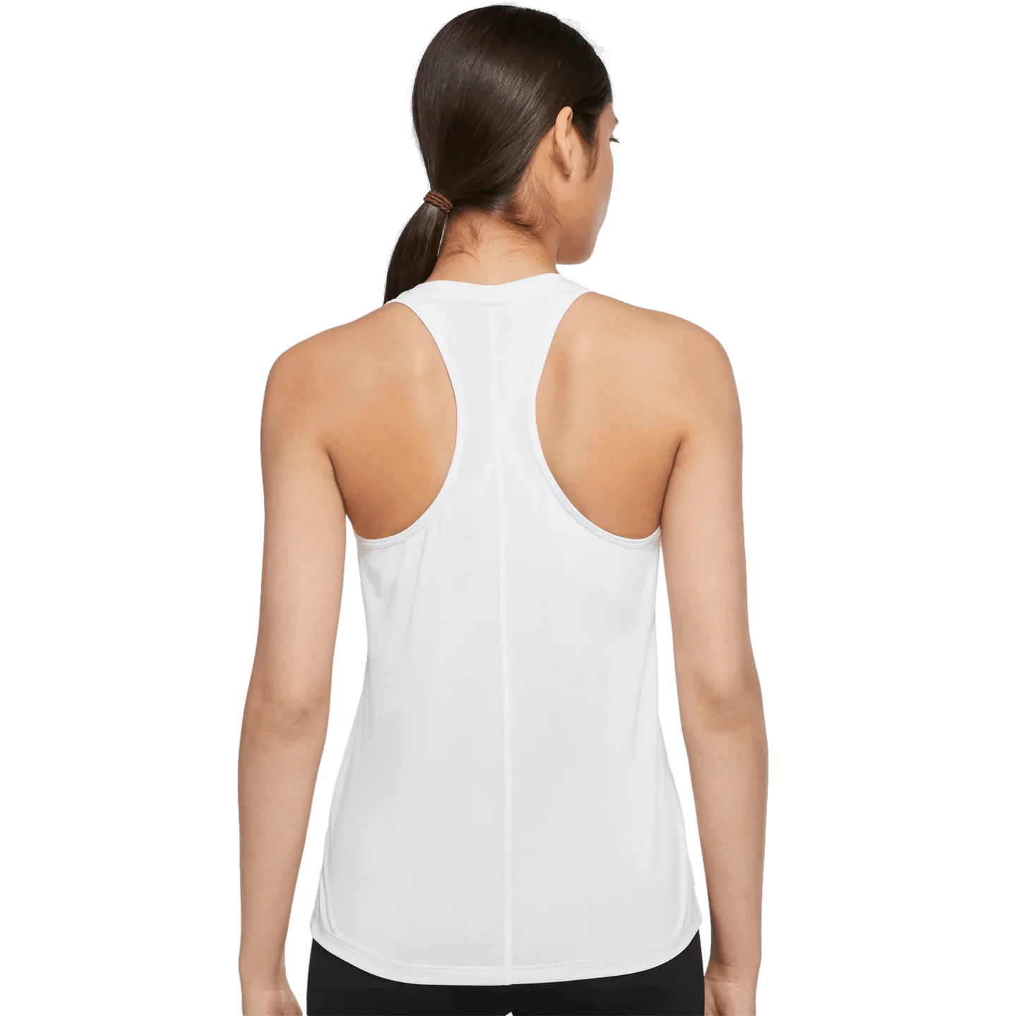 Nike Dri-FIT One Womens Raceback Tank Top - White - Image 2