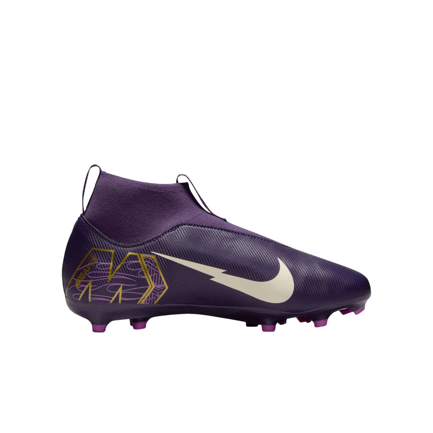 Nike Mercurial Superfly 10 Academy KM Mbappe Youth Firm Ground Cleats - Image 3