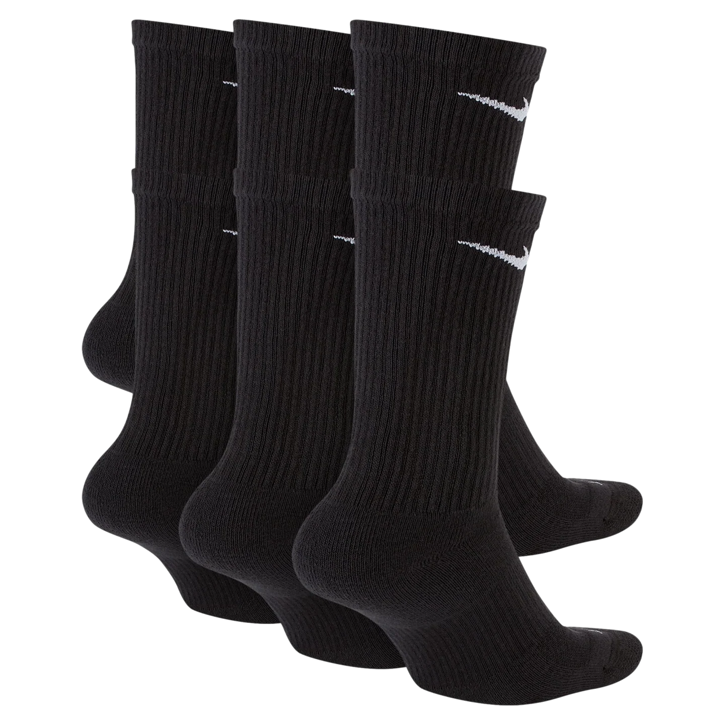 Nike Everyday Plus Cushioned Crew Dri-fit Socks (6 pack) - Black