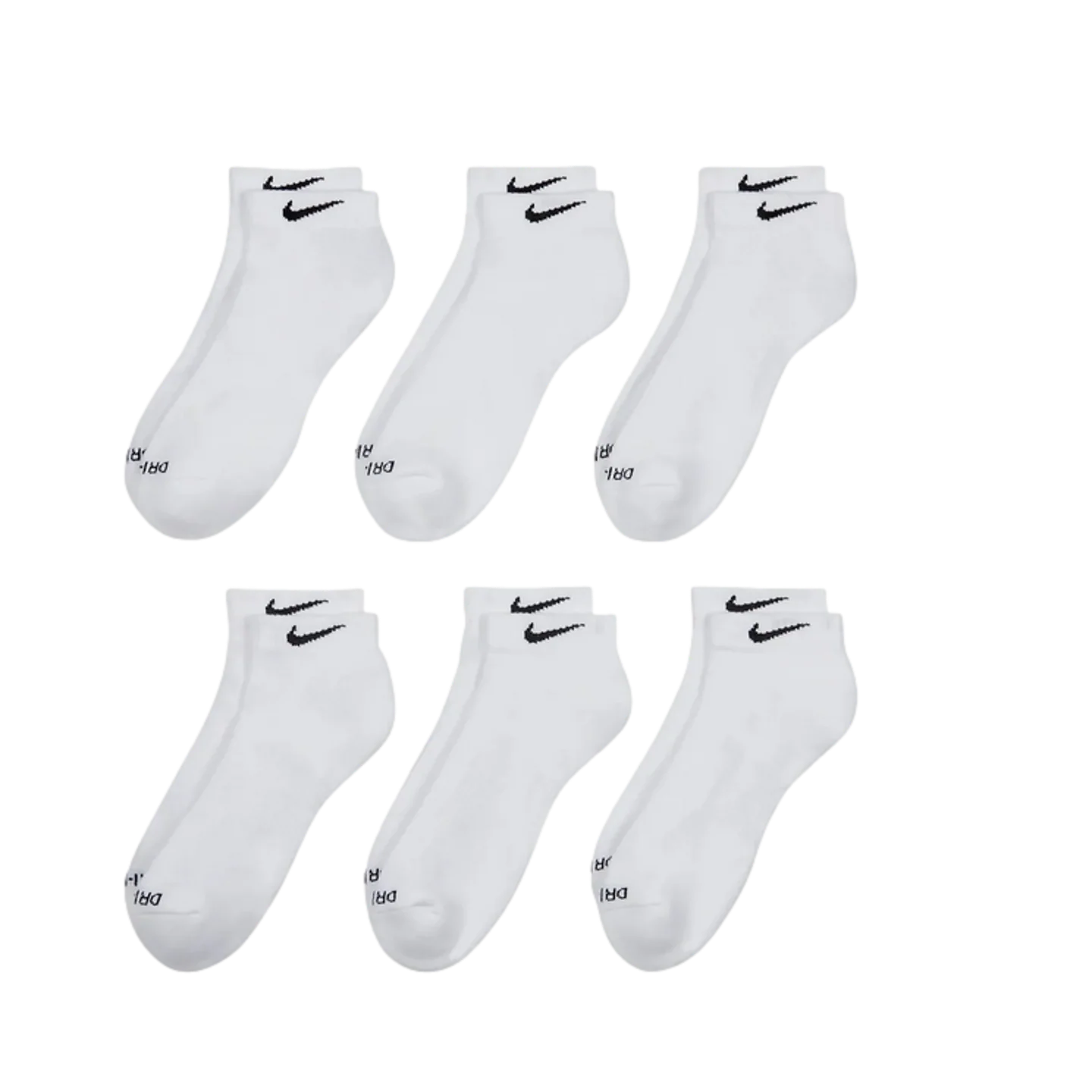 Nike Everyday Plus Cushioned Low Socks (6 Pack) - White - Image 2