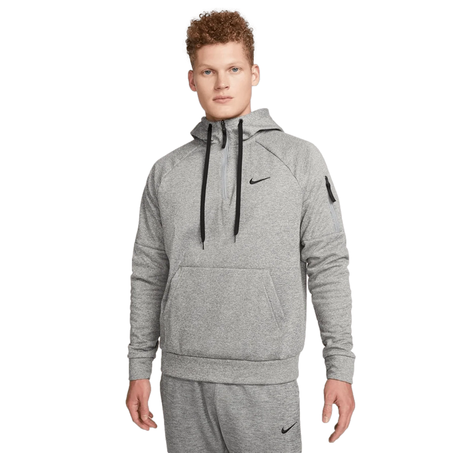 Nike Therma-FIT 1/4 Zip Fitness Hoodie - Grey