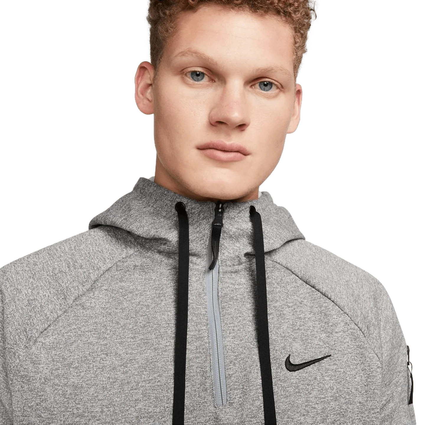 Nike Therma-FIT 1/4 Zip Fitness Hoodie - Grey - Image 5