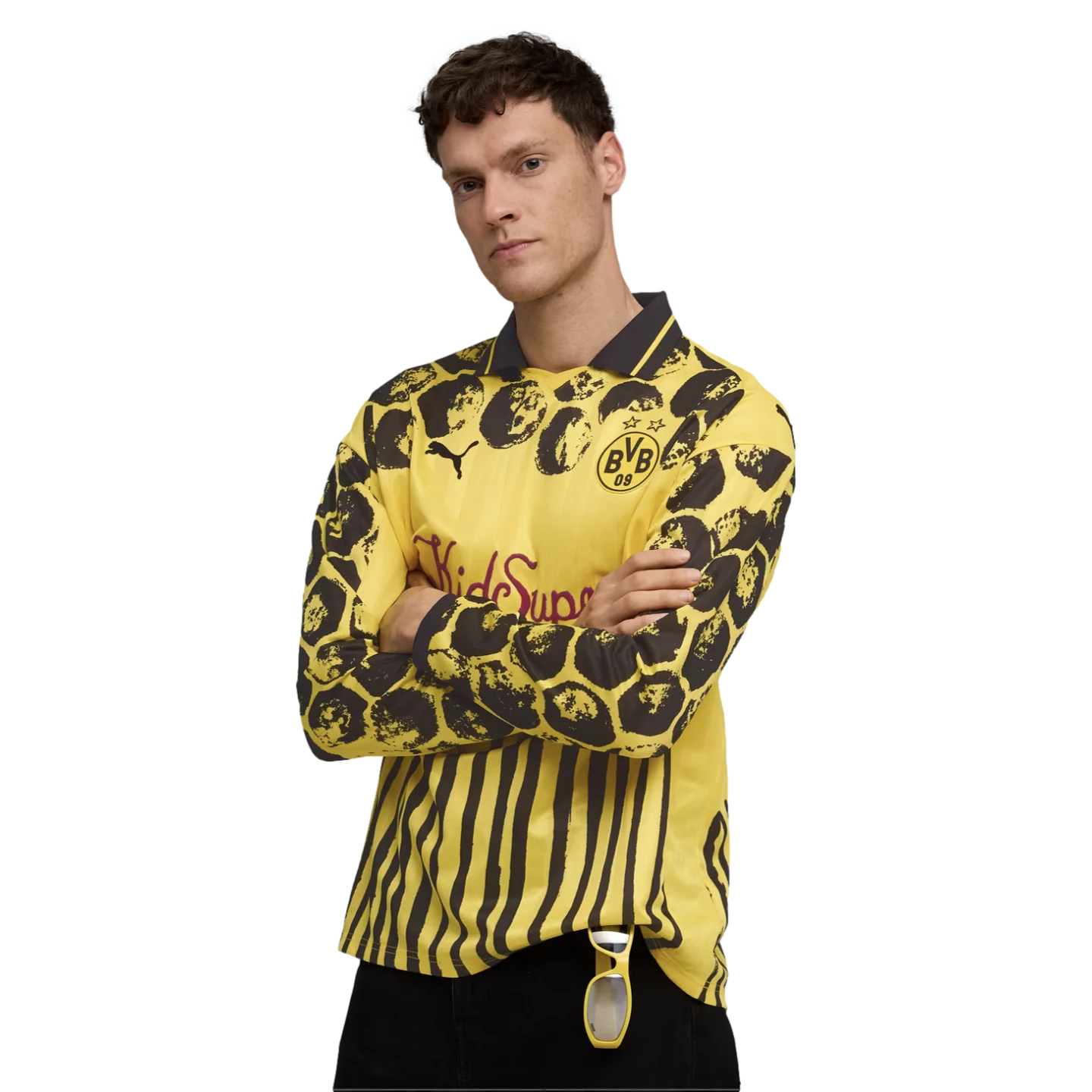 Puma Borussia Dortmund x KidSuper CWC Long Sleeve Retro Jersey - Image 3