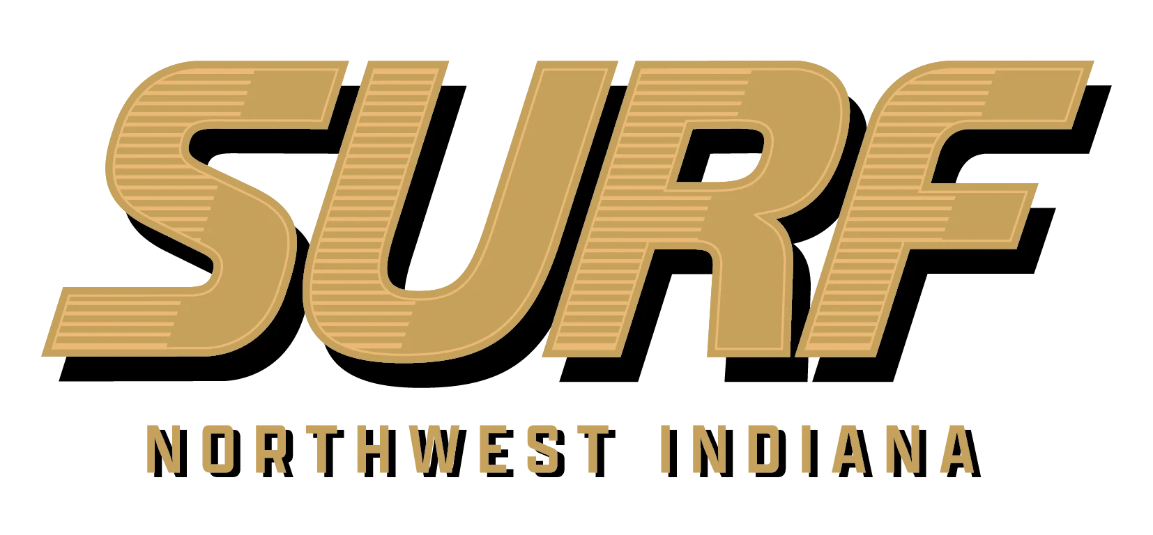 Surf 2026 Middle Chest 'Ola de Oro' Logo - Northwest Indiana Surf