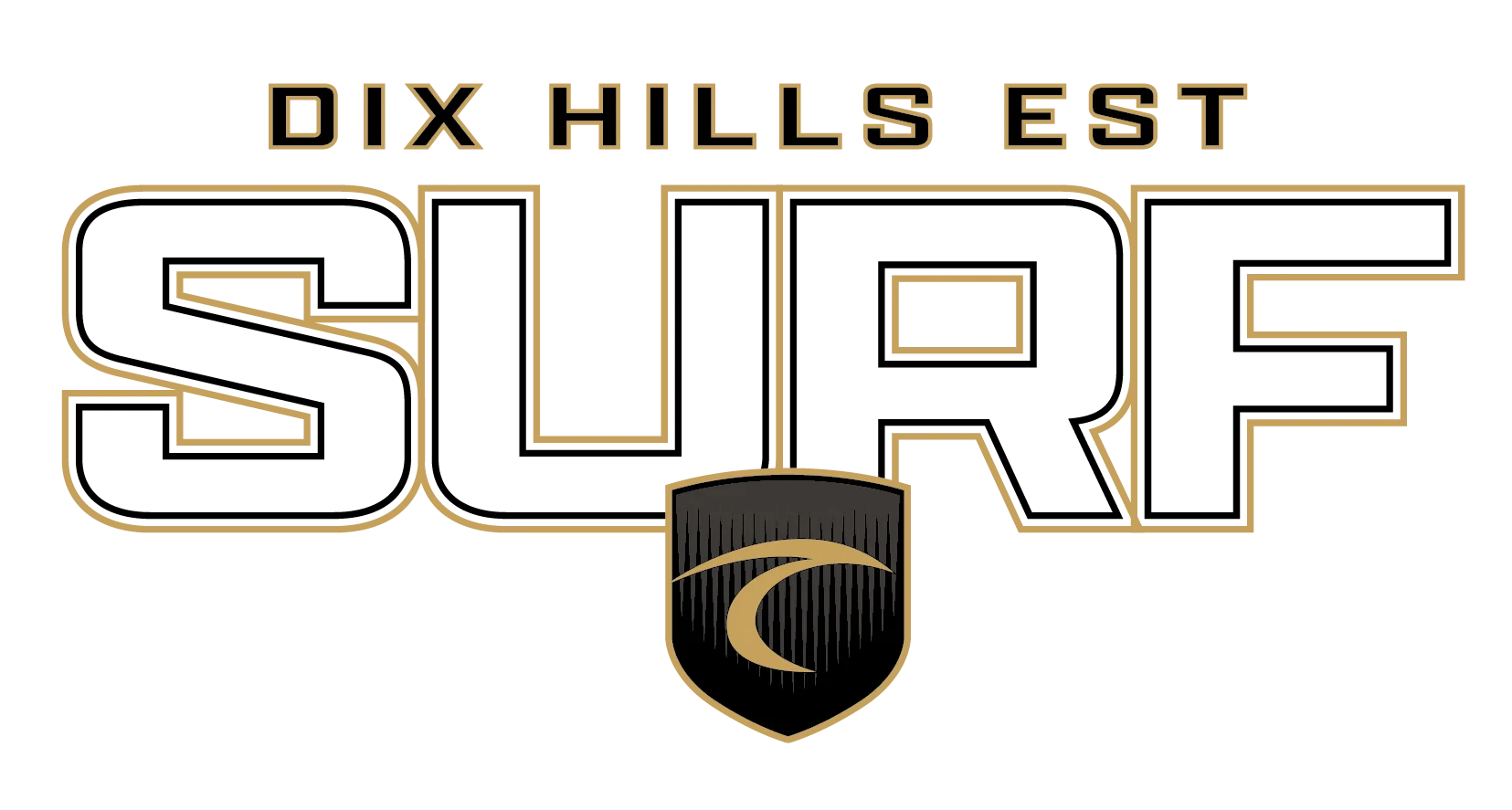 Surf 2026 Middle Chest Shield Trace Logo - Dix Hills EST