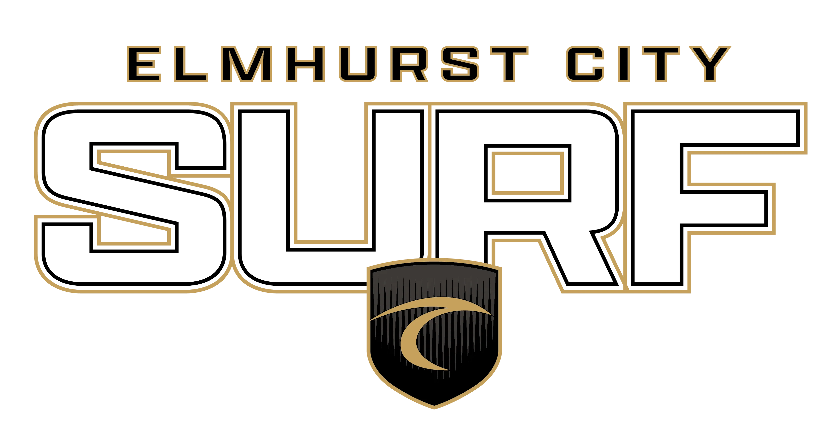 Surf 2026 Middle Chest Shield Trace Logo - Elmhurst Surf
