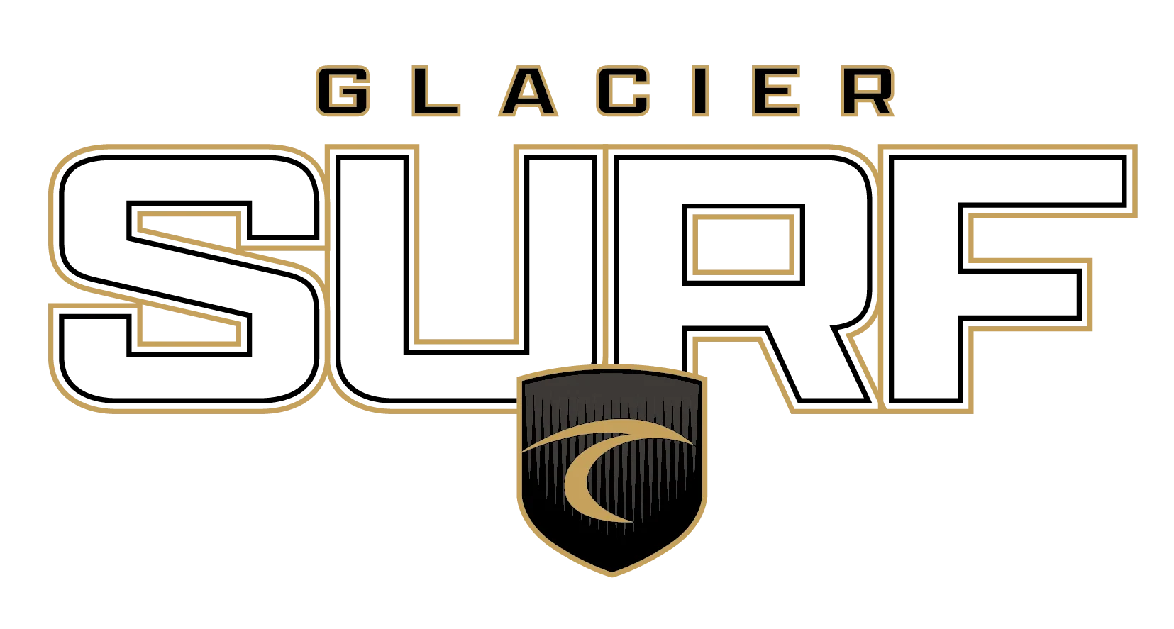 Surf 2026 Middle Chest Shield Trace Logo - Glacier
