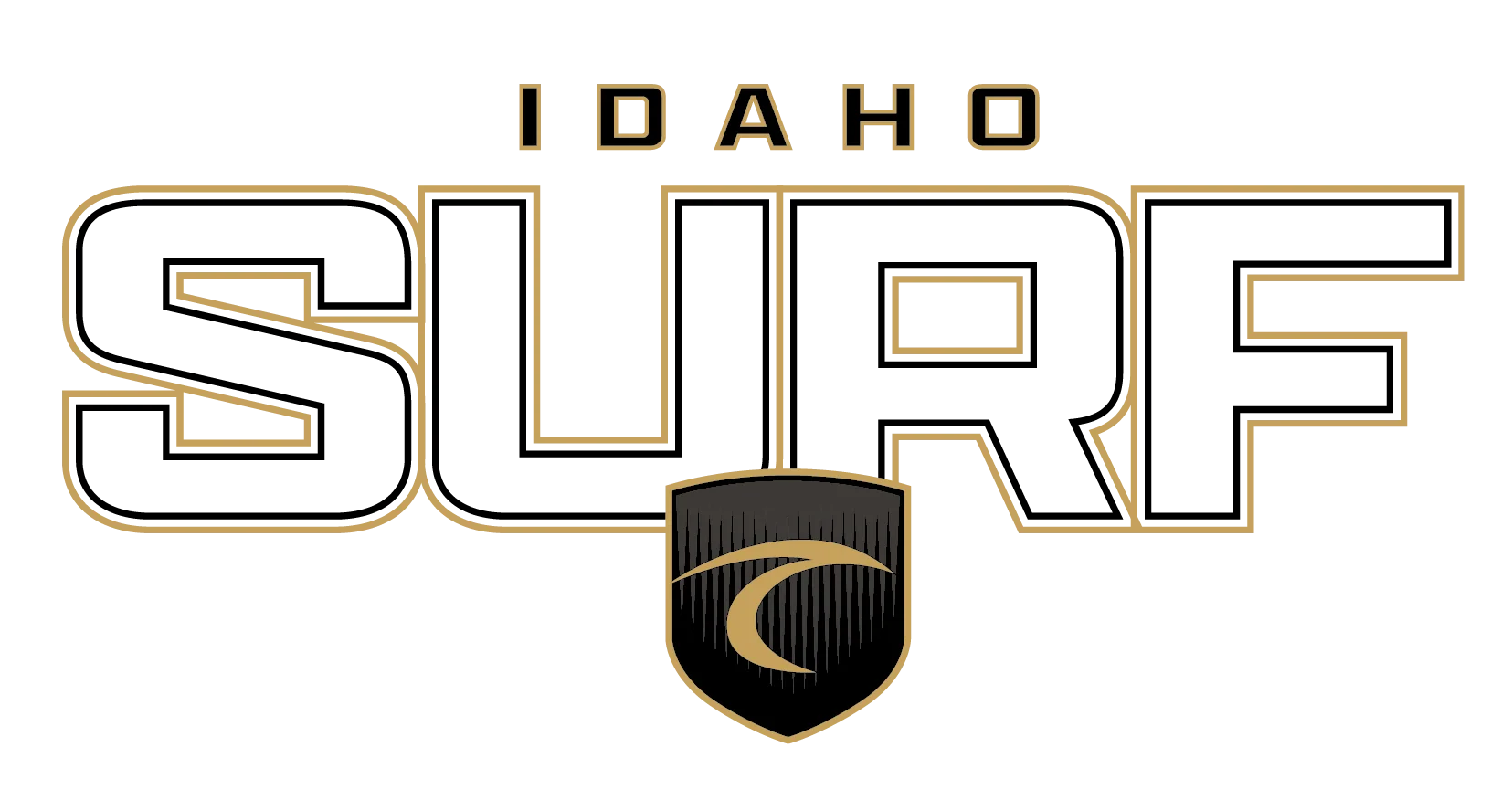 Surf 2026 Middle Chest Shield Trace Logo - Idaho Surf
