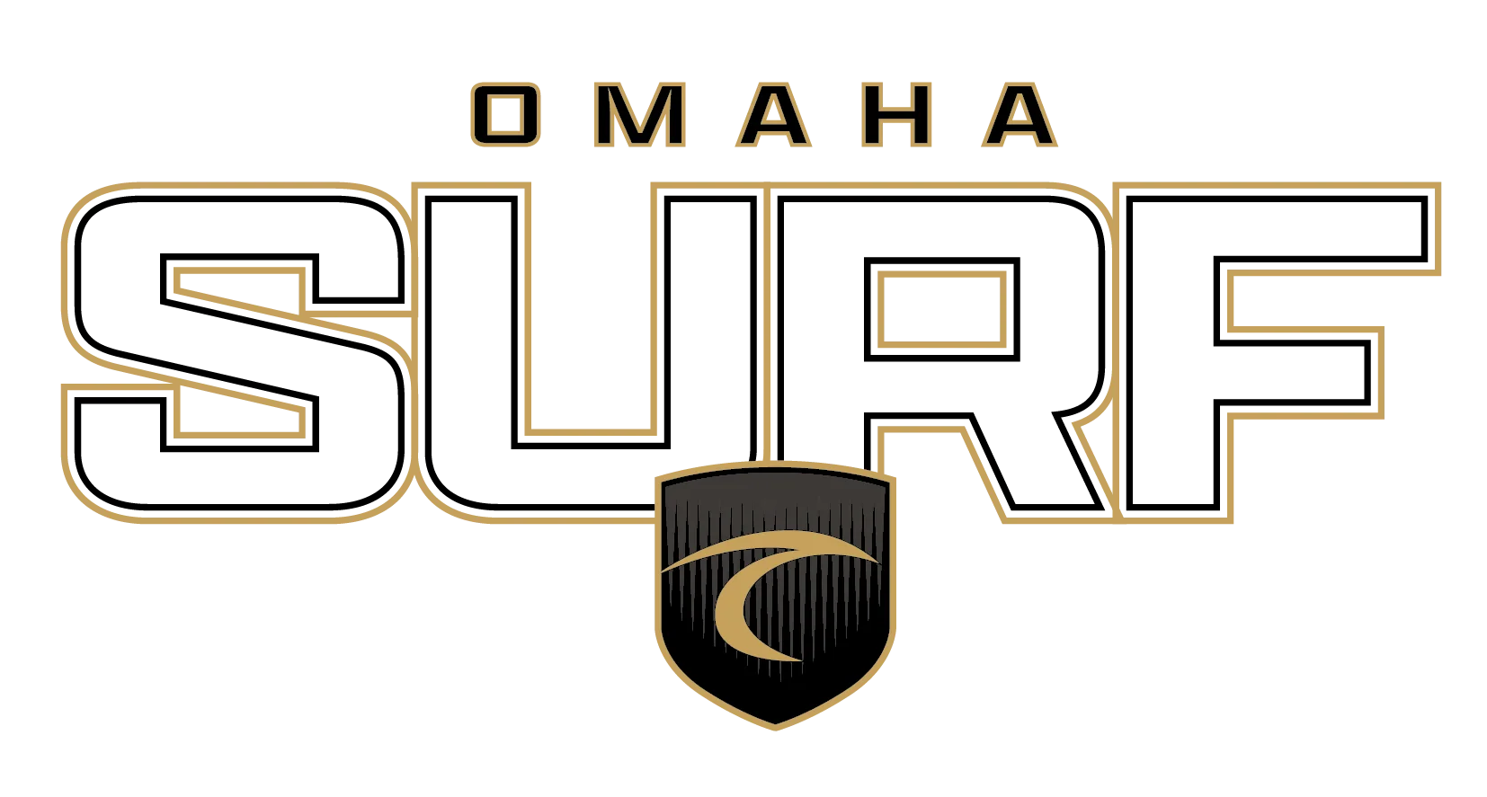 Surf 2026 Middle Chest Shield Trace Logo - Omaha Surf