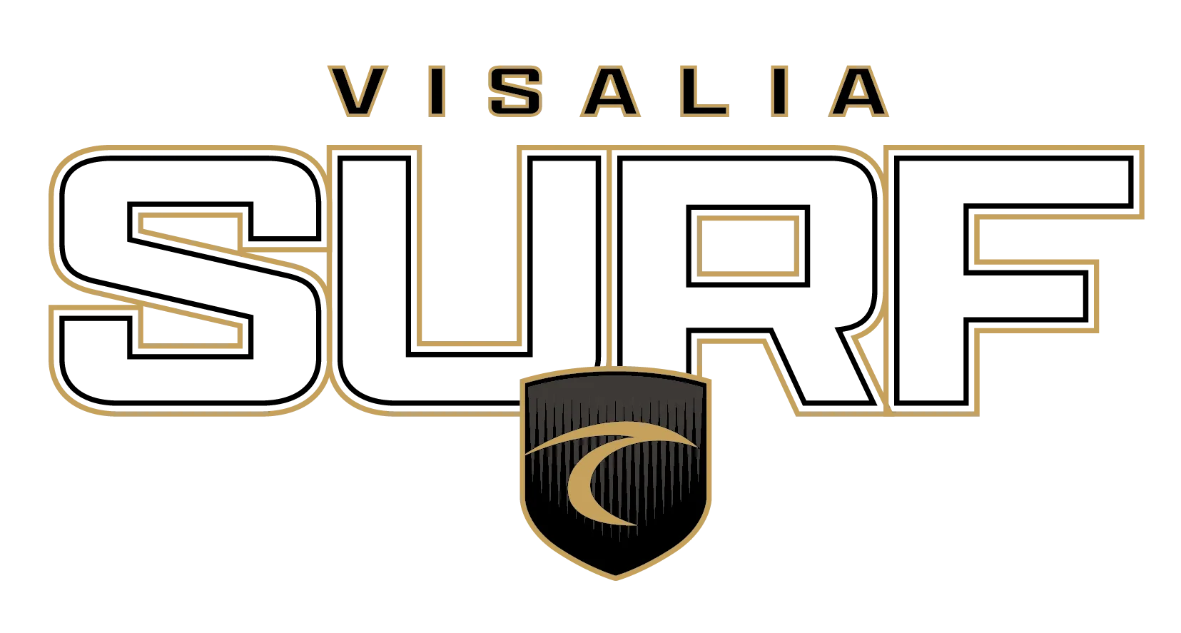 Surf 2026 Middle Chest Shield Trace Logo - Visalia Surf