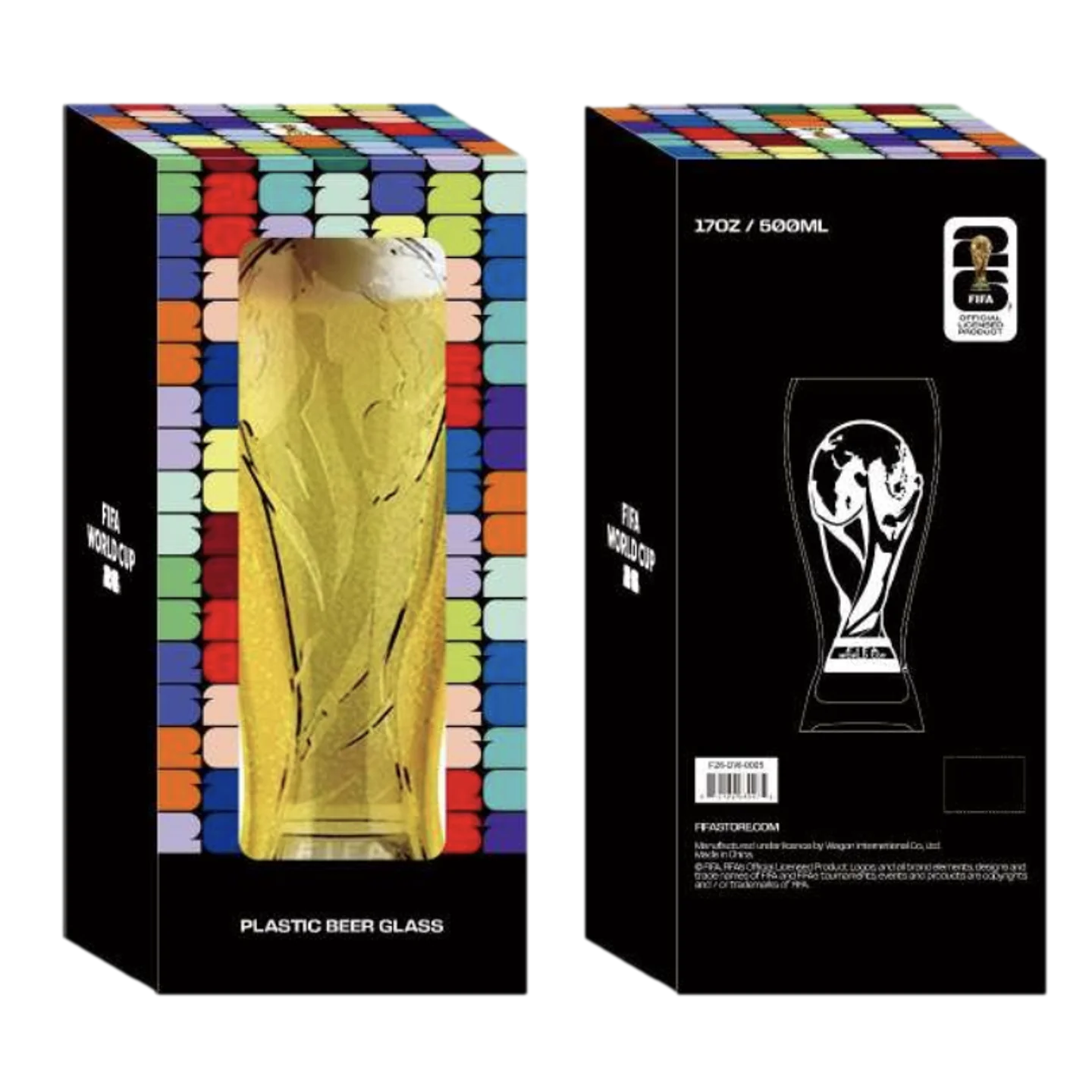 World Cup 2026 Embossed Trophy Plastic Beer Glass - Image 2