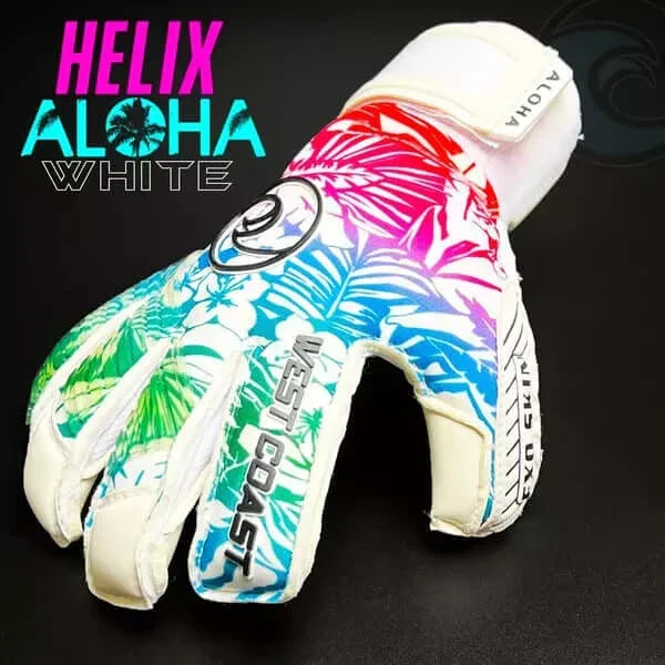 West Coast Helix Aloha White Goalkeeper Gloves - Image 3